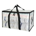 thumbnail image 2 of Extra Large Clear Storage Bag for Moving with Handle Heavy Duty Foldable Organizer for Clothes Quilts Blankets Toys Pillows Christmas Decor, 2 of 8