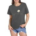 thumbnail image 1 of LUOGENLI T-shirts pour Femmes Motif Tournesol Col Rond Manches Courtes T-Shirt Graphique Fête de la Saint-Patrick Gris Foncé TTTG, 1 of 6
