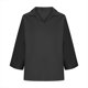 thumbnail image 5 of Tops de Manga Corta para las Mujeres de Ajuste Suelto Color Sólido 3/4 Manga Opción Blusa Verano Casual, 5 of 8