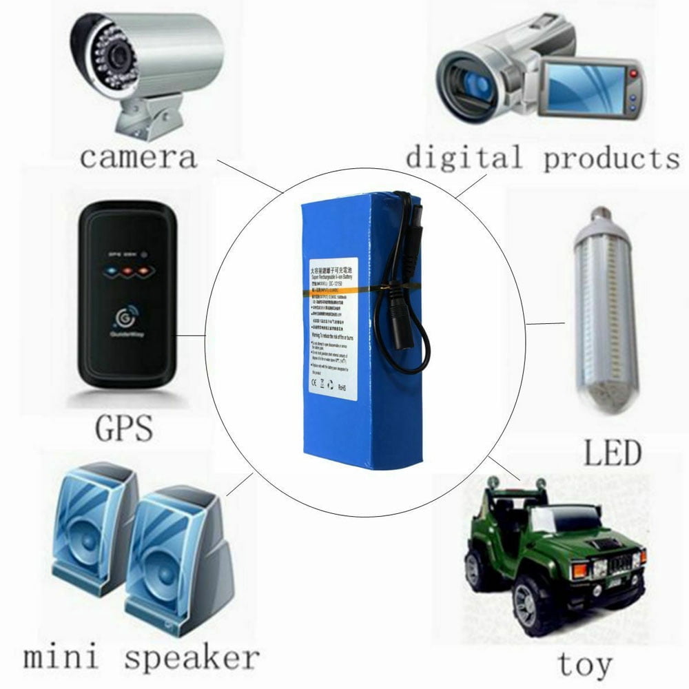 12V DC-12150 Rechargeable Polymer Power Battery Pack 15000mAh High-capacity Batteries with Charger