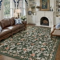 thumbnail image 5 of BERTHMEER 5'x7' Area Rugs for Living Room Rugs for Bedroom Kitchen Carpets Non Slip Washable Floral Vintage Blackish Green Oriental Flower Office Dorm Dining Room Throw Rugs, Multicolor, 5 of 10