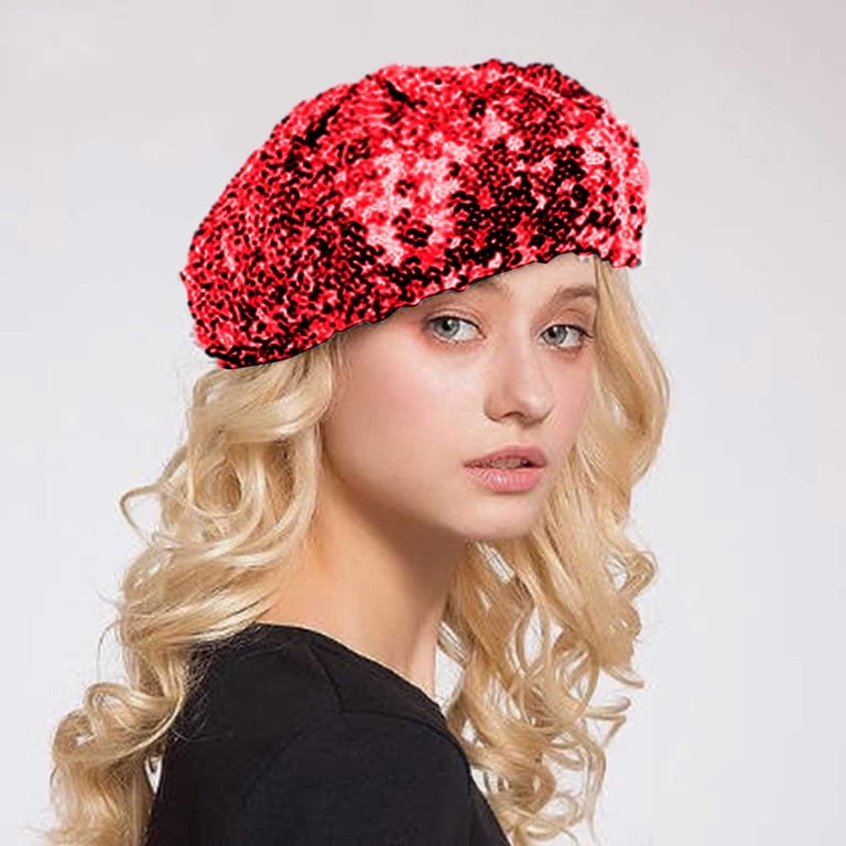 winter dress hats for Women Winter Hats for Men Women Fashion Sparkling Sequins Beret Colorful Cap Nightclub Hat Neck:17 100$ - 149$ JLM Couture Pink Floor-Length this hat features a