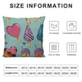 thumbnail image 6 of Nawypu Ice Cream Cones Popsicles Pillow Covers Summer Time Pillowcase Set of 2 Throw Pillow Covers Decorative Square Pillow Cases Standard Size for Home Couch Sofa Bed Pillow Protector White, 6 of 6