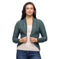 thumbnail image 4 of Women's 24Seven Comfort Apparel Curved Hem Open Front Bolero Shrug Color: Hunter Size: X LARGE, 4 of 4