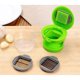 thumbnail image 5 of Prensa de ajo de acero inoxidable, 3 piezas, cortador de ajo, prensa manual de patatas para ajo, nuez, maní, jengibre, cortador con tarro de almacenamiento verde, 5 of 5