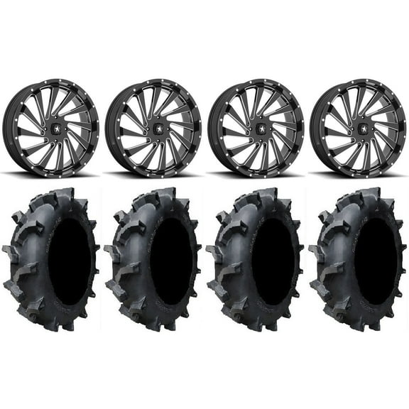 MSA Blade 20" Wheels Milled 35" Interforce 628 Tires Kawasaki Teryx Mule