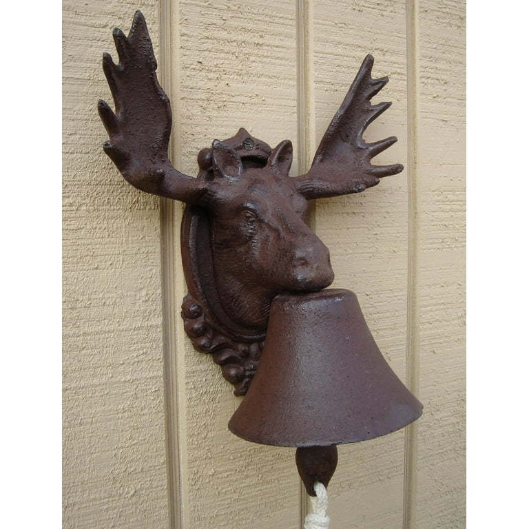 Rustic Moose/Elk w/Antlers Bell Rustic Moose/Elk w/Antlers Bell
