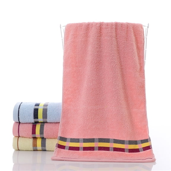 Btomtd Soft and Cozy Bath Towels and Dry Towels, Absorbent Hand Towels for Bathroom, Hotel Style Washcloth for Home Use, 1-Pack, Size 29" x 13", Pink