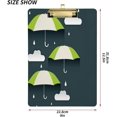 thumbnail image 3 of Coolnut Umbrella Clouds Creative 12.5"x9" Clipboard, Acrylic Fashion Letter A4 Size Clipboards with Metal Clip for Nurses, Students,Teacher,Women, Man-Gold12x9in, 3 of 7