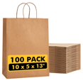 thumbnail image 1 of Bolsas de papel kraft RACETOP 25x13x33 cm, 100 piezas, 1 of 8
