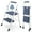 Blue, variant on CONCETTA 3 Step Ladder, Folding Step Stool with Anti-Slip Pedal, Lightweight Portable Ladder for Home, Workplace, 800lbs Capacity，Black