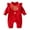 Red, variant on Glisme Long Sleeve Onesies Girl Newborn Infant Baby Ruffle Romper For Chinese Year Thermal Lined Warm Jumpsuit Embroidery Tang Suit Performance Basic Wear Size 80 Red