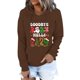 thumbnail image 1 of Gibobby Sudaderas con cremallera Navidad Mujer Casual Y 2 K Impreso Cuello Rojoondo Sudadera Suelta Sudadera Con Capucha Manga Larga Sudadera Blusa (Café, XL), 1 of 5