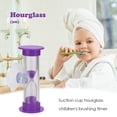 thumbnail image 3 of Reloj de arena con ventosa de regalo perfecto de 3 minutos para niños y adultos (púrpura), 3 of 6