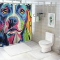 thumbnail image 7 of Autua Colorful Dog Pop Art Home Bathroom Shower Curtain 100% Polyester Fabric with Hooks 60"x72, 7 of 7