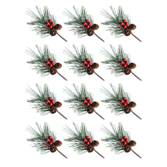 Christmas Pinecone & Berry Decor: 12 Pieces For Festive Table Arrangements!
