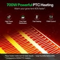 thumbnail image 3 of VIVOSUN AeroFlux Smart Grow Tent Heater with Thermostat, 700W PTC Heating, Compact & Portable with VPD, APP Control & Overheat Protection, Included Extension Hose for Grow Tents, Rooms, Greenhouses, 3 of 7