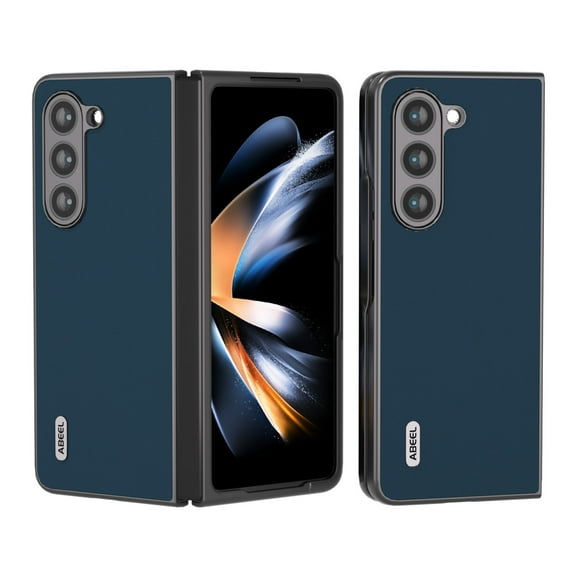 Nalacover for Samsung Galaxy Z Fold5 Slim Case, Luxury Premium PU Leather Shockproof Silky-Feel Cover, Full Coverage Anti-Fingerprints Lightweight Case for Samsung Galaxy Z Fold5,Darkblue