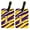 Letter S, variant on Pair of 2 Tiger Stripe - Purple Gold Letter Monogram Initial Luggage Tags