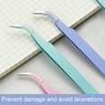 thumbnail image 1 of 3pcs  Painting Stainless Steel Tweezers DIY Rhinestone Crafts Mosaic Tool, 1 of 6