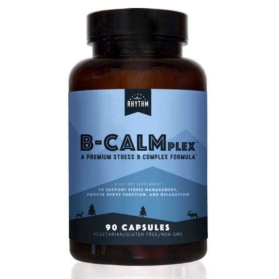 Natural Rhythm B-CALMplex - Stress B-Complex - Vitamin B Complex for Stress & Anxiety Support - 90 Capsules