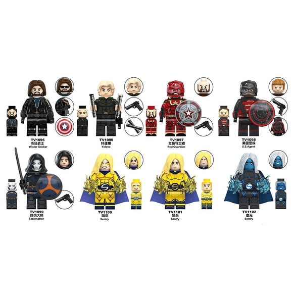 SwiftBricks 8 Piezas/Lote Set de Minifiguras Tormenta – Incluye Soldado Invernal, Centinela y Guardián Rojo, Juguete de Batalla Divertido para Niños