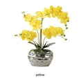 thumbnail image 3 of fastboy Faux Orchid In Pot - Low Maintenance Wide Application Artificial Flowers For Decoration Fake Flower yellow, 3 of 6
