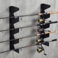 thumbnail image 1 of Quzzie 2 pairs Fishing Rod Holder Fishing Pole Storage Holder Wall Mounted Fishing Rod Rack Fish Rods Display Rack Carbon Steel Durable Suitable for garage multipurpose storage home 1 Pair, 1 of 8