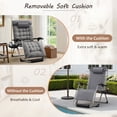 thumbnail image 2 of Homall Oversized Zero Gravity Chair with Removable Thick Cushion, Lawn Patio Reclining Chair Upgraded Alloy Lock and Cup Holder, for Indoor Outdoor, Grey, 2 of 7