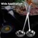 thumbnail image 5 of cucharas y cucharones para espumadera, cucharón de acero inoxidable 304 con gancho para sopa, mango largo que espesa y no se dobla para servir, salsas, salsas, 28 cm (largo), 5 of 6