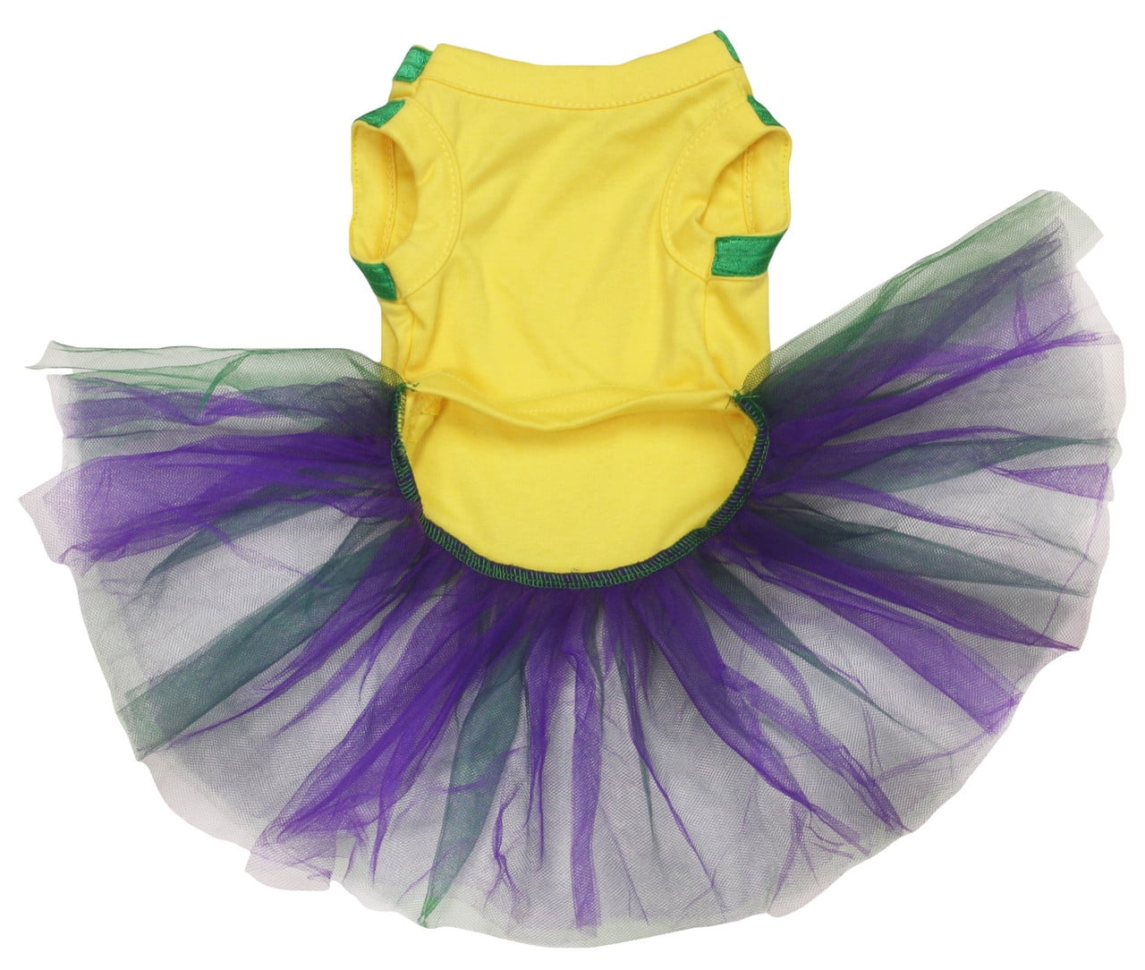Petitebelle Carnival Eye Mask Puppy Dog Dress (Yellow/Green Purple, X-Small)