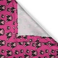 thumbnail image 3 of Ambesonne Dogs Kitchen Curtains, Bull Terrier Dog Heads on Pink, 55"x39", Hot Pink Black, 3 of 3