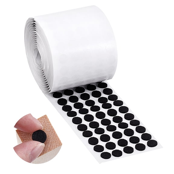 1000pcs Felt Pads 10mm Self-Adhesive Bumper Pads Round Felt Cabinet Bumpers for Noise Dampening Surface Protection Cabinet Doors Drawers Black