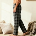 thumbnail image 7 of Stamzod Men's Sleepwear Fashion Plaid Loose Casual Pajama Pants Men Elastic Waist Straight Oversized Pajamas with Pockets Gray W XXL, 7 of 7
