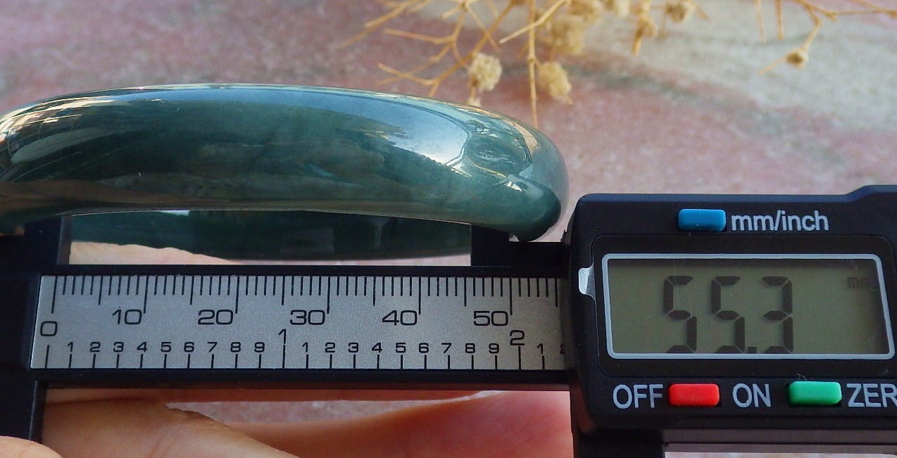 Icy Green Natural A JADE Jadeite Bangle Bracelet 55 mm 685110 TN