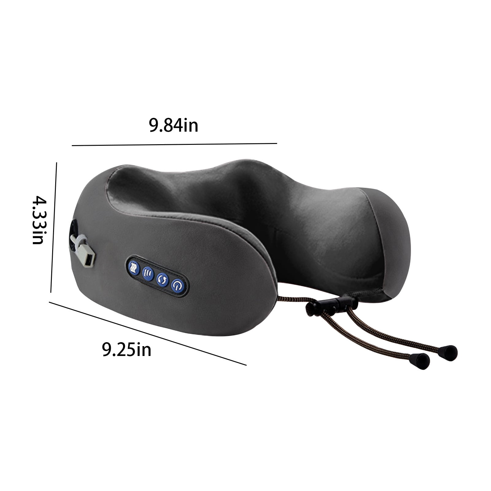 Vacemry Under $5 U-Shaped Neck Massage Pillow, Memory Foam Travel Pillow with Vibration, Cervical Pain Relief for Shoulder Muscle, Ergonomic Support for Office Home