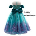 thumbnail image 4 of Girls Ariel Princess Dress Up Lace Off Shoulder Evening Elegant Mermaid Dress, 4 of 9