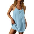 thumbnail image 2 of MXUIKV Pajama Jumpsuits for Women Elastic Waist Casual Going out Loungewear Loose Shorts for Women, 2 of 7