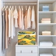 thumbnail image 6 of Foldable Fabric Storage Bin With Handle Collapsible Basket Box Storage With Lid Organizer A Tuscany Landscape, 6 of 7