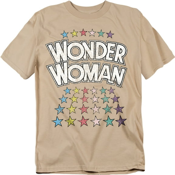 Wonder Woman T-Shirt Rainbow Stars Unisex Graphic Tee for Men & Women