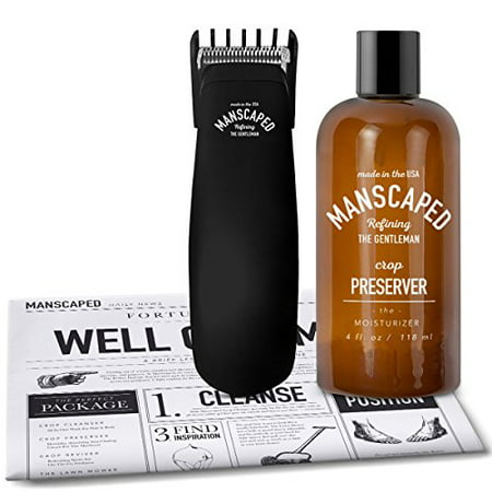 Mens Grooming Kit, includes - Uniquely Small/Powerful Manscaping Trimmer and Ball Deodorant + FREE Disposable shaving