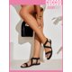 thumbnail image 2 of Everyday Collection Women's Shoes Elegant Black Leisure VacationSlingback Criss Cross Sandals, 2 of 5