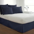 thumbnail image 2 of Fresh Ideas Bedding Tailored Bed Skirt, Classic 14” Drop Length, Pleated Styling, King, Navy, 2 of 5