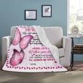 thumbnail image 4 of LHSHID Personalized Custom Name Message Text Blanket from Dad & Mom to My Daughter I Love You Laugh Love Live Throw Blanket, 4 of 6