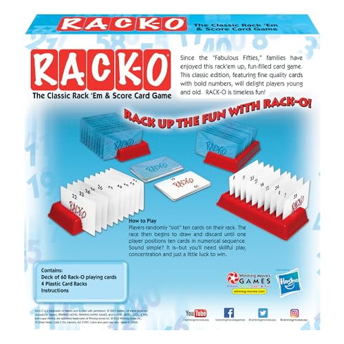 RACK O The Classic Rack Em Score Card Game