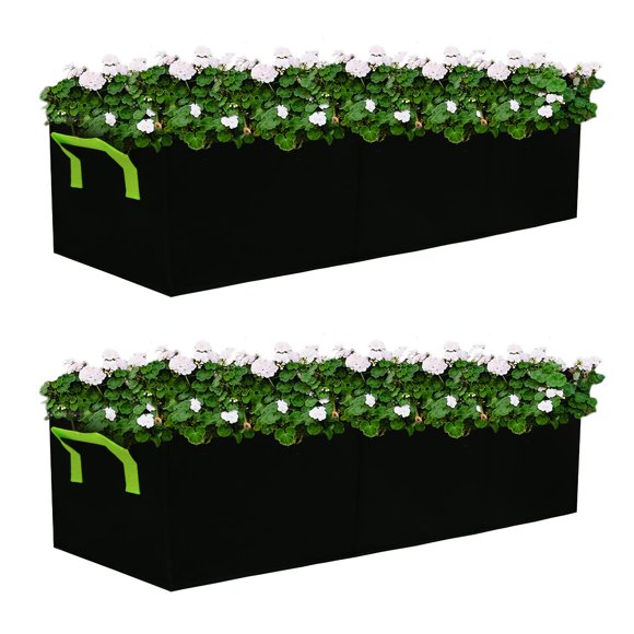 Pack de 2 bolsas de tela con 3 orificios de 90 x 30 x 20 cm de Planter Auroal