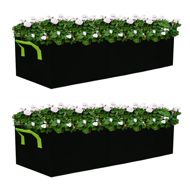 Pack de 2 bolsas de tela con 3 orificios de 90 x 30 x 20 cm de Planter Auroal