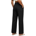 thumbnail image 5 of Oiangi Women's Dress Pants High Waisted Work Trousers Loose Fit Casual Business Slacks with Pockets for Fall Black S, 5 of 7