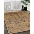 thumbnail image 2 of Ahgly Company Indoor Round Mid-Century Modern Light Brown Oriental Area Rugs, 5' Round, 2 of 6
