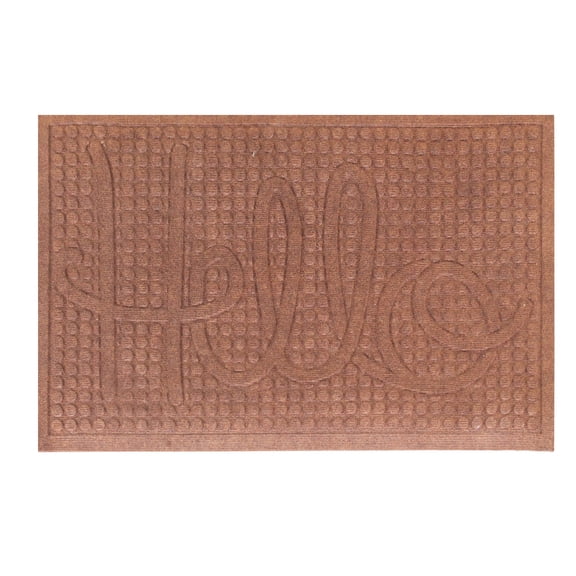 A1HC First Impression HELLO 24" X 36" Eco-Poly Indoor/Outdoor Mat